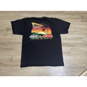 In N Out Burger California T-Shirt Unisex Sz L Black Muscle Car Short Sleeve